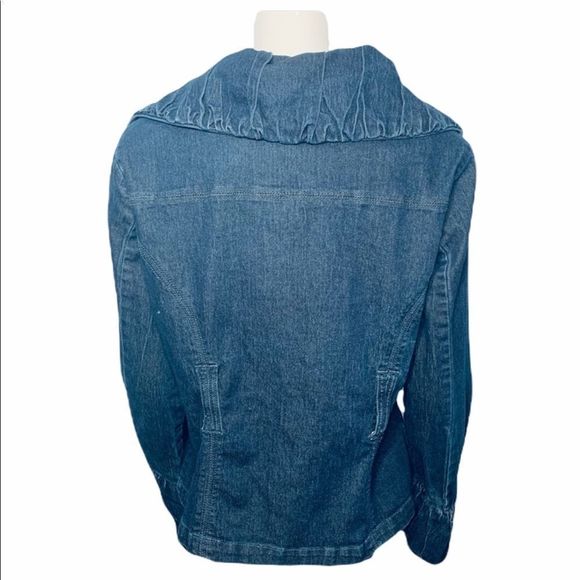 Drama Gold Dark Denim Full Zip Jean Jacket L - Picture 9 of 15